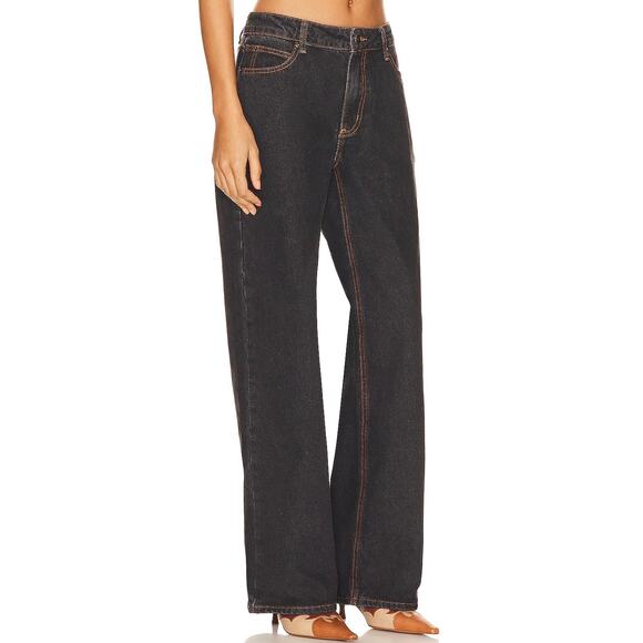 NWT Lioness Top Model Jeans Charcoal Size XXL / 12 Wide Leg Straight Denim Pants - Picture 1 of 15